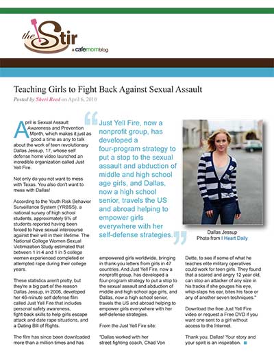 Teaching Girls to Fight Back Against Sexual Assault